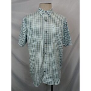 World Wide Sportsman Shirt Large Green Plaid Vented Fishing Button Up Gorpcore‎